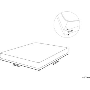 Beliani Fitted Sheet Beige Cotton 200 x 200 cm Elastic Edging - Fitted Sheet Beliani Fitted Sheet Beige Cotton 200 x 200 cm Elastic Edging - Fitted Sheet