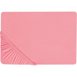 Drap-housse en coton coral Beliani - 140x200 cm - Drap-housse - Publicité Drap-housse en coton coral Beliani - 140x200 cm - Drap-housse - Publicité