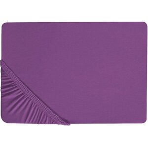 Beliani Cotton Purple Fitted Sheet - 160x200cm - Classic Style Beliani Cotton Purple Fitted Sheet - 160x200cm - Classic Style