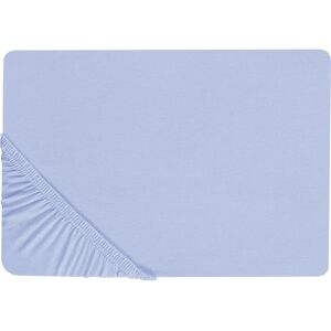 Beliani Fitted Sheet - Cotton Blue 140x200 - Bed Linen Beliani Fitted Sheet - Cotton Blue 140x200 - Bed Linen