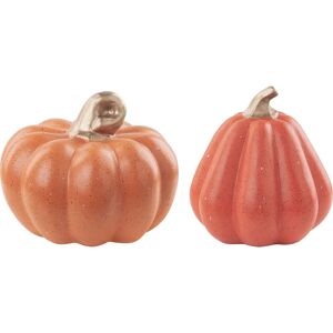 Beliani Set of 2 Ceramic Pumpkin Figurines - Decorative Home Accessory Beliani Set of 2 Ceramic Pumpkin Figurines - Decorative Home Accessory
