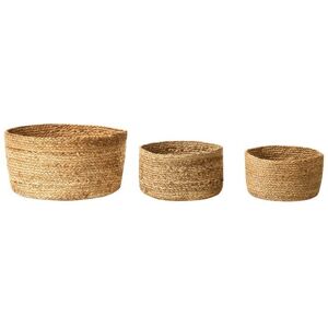 Beliani Set of 3 Storage Baskets - Natural Jute - Boho Style Beliani Set of 3 Storage Baskets - Natural Jute - Boho Style