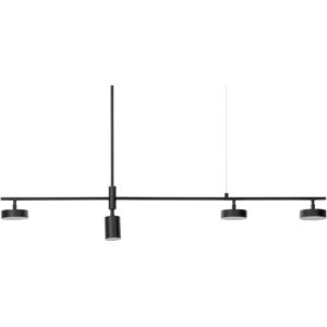 Beliani Hängelampe Schwarzes Metall 4-Licht LED Modernes Design Küche Esszimmer Beliani Hängelampe Schwarzes Metall 4-Licht LED Modernes Design Küche Esszimmer