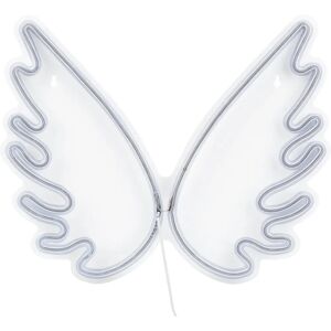 Beliani Wall LED Neon Light Angel Wings White PVC Wall Mount Lights Decorative Light - Wall Light Beliani Wall LED Neon Light Angel Wings White PVC Wall Mount Lights Decorative Light - Wall Light