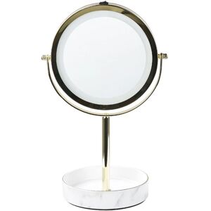 Beliani LED Kaksi-Puolinen Meikkipöytäpeili - 26cm Beliani LED Kaksi-Puolinen Meikkipöytäpeili - 26cm