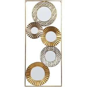 Beliani Wall Decor with Mirrors - Retro Gold 5-Reflector Design Beliani Wall Decor with Mirrors - Retro Gold 5-Reflector Design