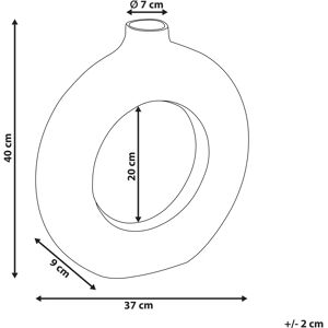Beliani Comal Handmade Gold Aluminium Vase - Decorative Vase Beliani Comal Handmade Gold Aluminium Vase - Decorative Vase