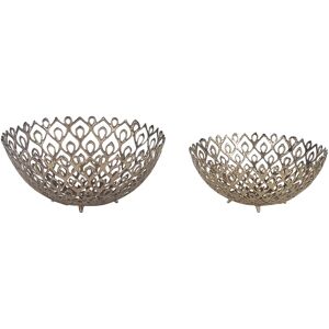 Beliani Gold Decorative Bowls Set - 2 pcs Beliani Gold Decorative Bowls Set - 2 pcs
