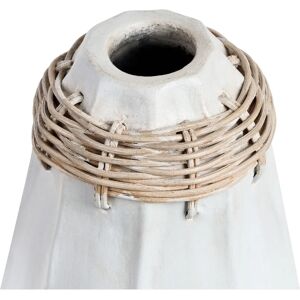Beliani KAMPAR Handmade Ceramic White Vase - Decor for Modern Homes Beliani KAMPAR Handmade Ceramic White Vase - Decor for Modern Homes