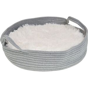 Beliani Pet Bed Grey Cotton Polyester Fluffy Insert ø 45 cm for Dogs Cats Round Shape with Handles - Pet Bed Beliani Pet Bed Grey Cotton Polyester Fluffy Insert ø 45 cm for Dogs Cats Round Shape with Handles - Pet Bed