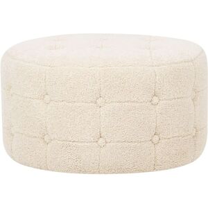 Beliani Pouf Beige Rond en Bouclé - Pouf - Publicité Beliani Pouf Beige Rond en Bouclé - Pouf - Publicité
