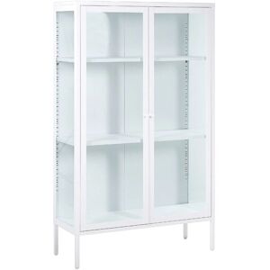 Beliani White Steel Display Cabinet - 90x35x150cm - Office Furniture Beliani White Steel Display Cabinet - 90x35x150cm - Office Furniture