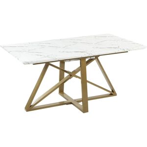 Beliani White Extendable Dining Table MAXIMUS - Modern Style Beliani White Extendable Dining Table MAXIMUS - Modern Style