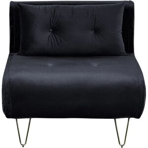 Beliani VESTFOLD Black Velvet Sofa Bed - Sofa Bed Beliani VESTFOLD Black Velvet Sofa Bed - Sofa Bed