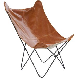 Beliani Armchair Golden Brown Faux Leather - Armchair Beliani Armchair Golden Brown Faux Leather - Armchair