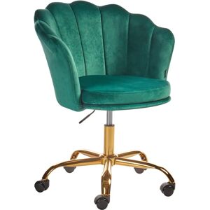 Beliani Office Green Velvet Swivel Chair - Office Chair Beliani Office Green Velvet Swivel Chair - Office Chair