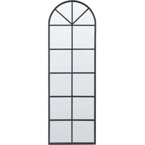 Beliani Wall Mirror BROUAGE - 120x40 cm Black Metal Industrial Modern Beliani Wall Mirror BROUAGE - 120x40 cm Black Metal Industrial Modern