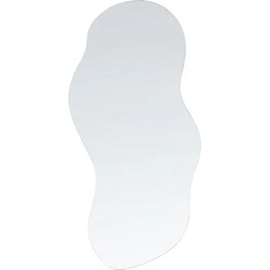 Beliani Wall Mirror AUXERRE Silver - Wall Mirror - Modern Organic Oval Design Beliani Wall Mirror AUXERRE Silver - Wall Mirror - Modern Organic Oval Design