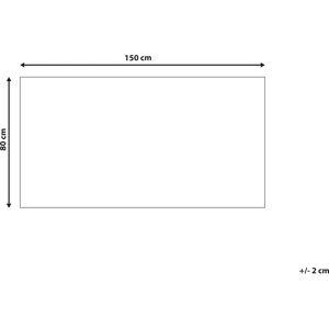 Beliani Beige Jute Area Rug - 80 x 150 cm - Rectangular Boho Style Beliani Beige Jute Area Rug - 80 x 150 cm - Rectangular Boho Style