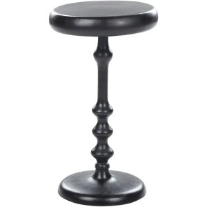 Beliani Black Metal Round Side Table - End Table Beliani Black Metal Round Side Table - End Table