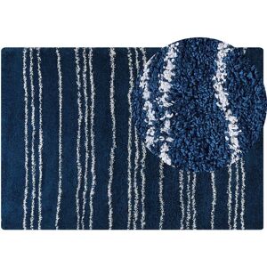 Beliani Blue White Striped Polypropylene Area Rug - 160x230cm Beliani Blue White Striped Polypropylene Area Rug - 160x230cm