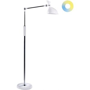 Beliani Floor LED Lamp White Synthetic Material 169 cm Height Dimming CCT Modern Lighting Home Office - Floor LED Lamp Beliani Floor LED Lamp White Synthetic Material 169 cm Height Dimming CCT Modern Lighting Home Office - Floor LED Lamp