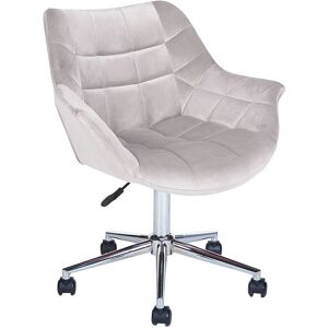 Beliani Office Swivel Chair Grey Velvet Height Adjustable - Office Swivel Chair Beliani Office Swivel Chair Grey Velvet Height Adjustable - Office Swivel Chair