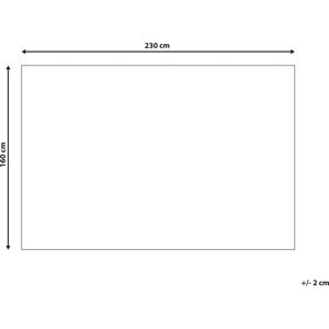 Beliani Wool Grey Geometric Rug - Area Rug 160x230cm Beliani Wool Grey Geometric Rug - Area Rug 160x230cm