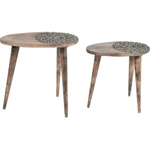 Beliani Khetua Mango Wood Side Tables - Side Tables Beliani Khetua Mango Wood Side Tables - Side Tables