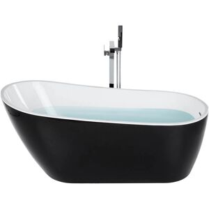 Beliani Freestanding Bath - Oval Design - Black Acrylic - 170 x 78 cm - Bathtub Beliani Freestanding Bath - Oval Design - Black Acrylic - 170 x 78 cm - Bathtub