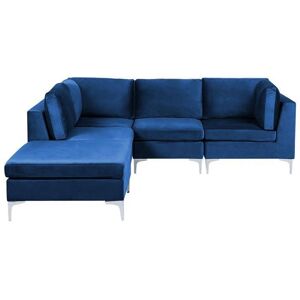 Beliani Right Hand Modular Corner Sofa - Velvet 4 Seater Beliani Right Hand Modular Corner Sofa - Velvet 4 Seater
