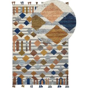 Beliani Kilim Multicolor Wool Cotton Rug - 200x300cm - Boho Style Beliani Kilim Multicolor Wool Cotton Rug - 200x300cm - Boho Style