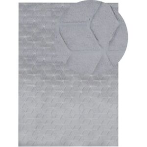 Beliani Faux Rabbit Fur Rug Grey High Pile - Rug Beliani Faux Rabbit Fur Rug Grey High Pile - Rug