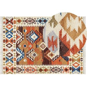 Beliani Wool Multicolour Kilim Rug - 200x300cm Handwoven Boho Pattern Beliani Wool Multicolour Kilim Rug - 200x300cm Handwoven Boho Pattern