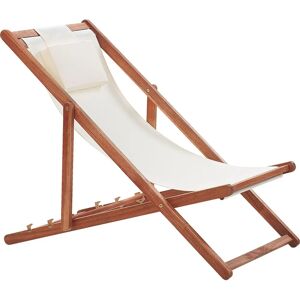 Beliani Sun Lounger Dark Wood - Adjustable & Foldable - Sun Lounger Beliani Sun Lounger Dark Wood - Adjustable & Foldable - Sun Lounger