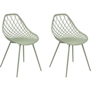 Beliani - Model Canton ii - Green Modern Scandinavian Dining Chairs Beliani - Model Canton ii - Green Modern Scandinavian Dining Chairs