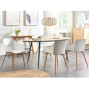 Beliani FONDA II Light Green Plastic Dining Chairs - Dining Chairs Beliani FONDA II Light Green Plastic Dining Chairs - Dining Chairs