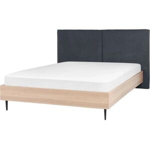 Beliani Bed Dark Grey Fabric EU King Size - Bed Beliani Bed Dark Grey Fabric EU King Size - Bed