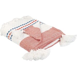 Beliani Throw Blanket - Multicolor Striped Pattern - 130x150 cm Beliani Throw Blanket - Multicolor Striped Pattern - 130x150 cm