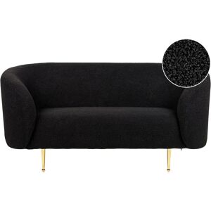 Beliani 2 Seater Sofa Black Boucle - Sofa Beliani 2 Seater Sofa Black Boucle - Sofa