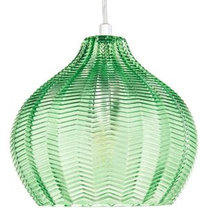 Beliani Pendant Lamp KEILA - Green Glass Retro Lighting Beliani Pendant Lamp KEILA - Green Glass Retro Lighting