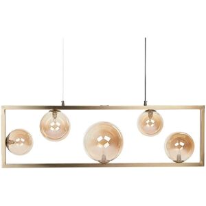 Beliani Brass Pendant Lamp - Industrial Style Lighting Beliani Brass Pendant Lamp - Industrial Style Lighting