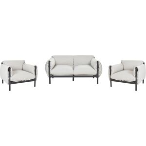 Beliani Aluminium Garden Seat 2 Seater Sofa with Armchairs - Garden Sofa Set Beliani Aluminium Garden Seat 2 Seater Sofa with Armchairs - Garden Sofa Set