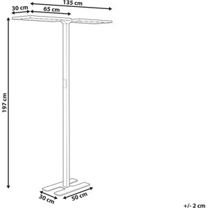 Beliani 196cm Silver Aluminium Modern Floor LED Lamp with Touch & Motion Beliani 196cm Silver Aluminium Modern Floor LED Lamp with Touch & Motion