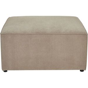 Beliani Ottoman Taupe Corduroy - Ottomans Beliani Ottoman Taupe Corduroy - Ottomans