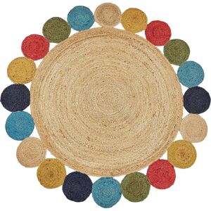 Beliani Natural Jute Round Rug - Area Rug Beliani Natural Jute Round Rug - Area Rug