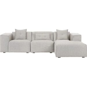Beliani Corner Sofa Light Beige - L-Shaped Living Room Furniture Beliani Corner Sofa Light Beige - L-Shaped Living Room Furniture