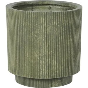 Beliani Garden Plant Pot - Green Fibre Clay 37x37x37cm Beliani Garden Plant Pot - Green Fibre Clay 37x37x37cm