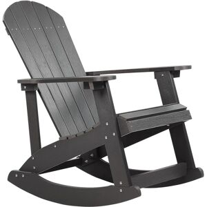 Beliani Adirondack Tummanharmaa faux-wood keinutuoli - Sisä- ja ulkokalusteet Beliani Adirondack Tummanharmaa faux-wood keinutuoli - Sisä- ja ulkokalusteet