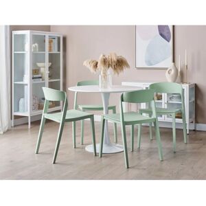 Beliani Mint Green Stackable Modern Dining Chairs - Dining Chairs Beliani Mint Green Stackable Modern Dining Chairs - Dining Chairs